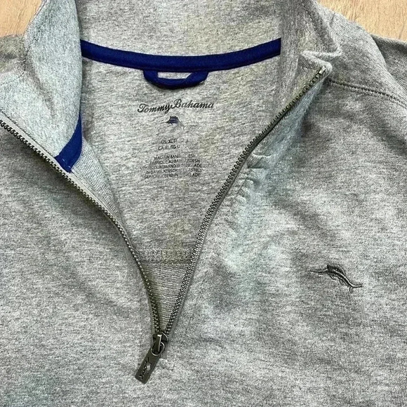 NWT Tommy Bahama grey 3/4 zip size XL - Picture 4 of 6